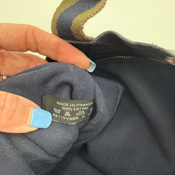 HERMES Fourre Tout Tote Bag, Navy and Olive. - Picture 7 of 10